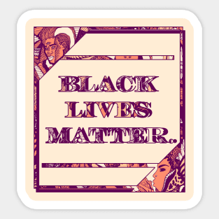 Peach Black Lives Matter Period Sticker